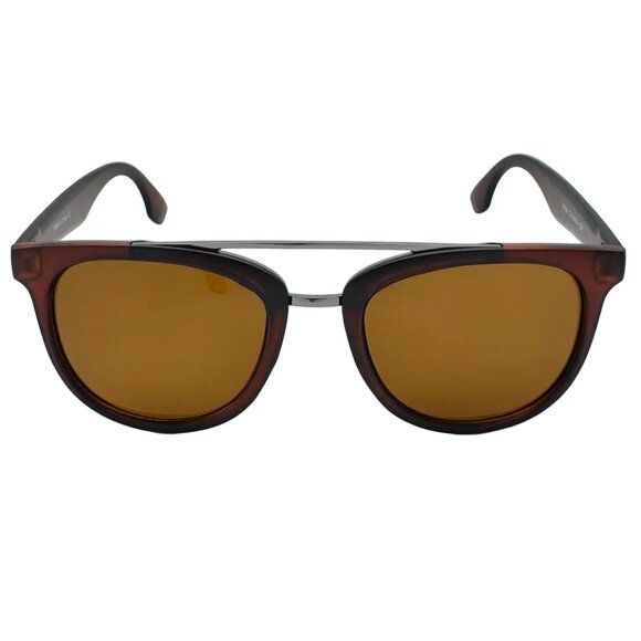7037 | Brown Browline Sunglasses - Picture 1 of 5